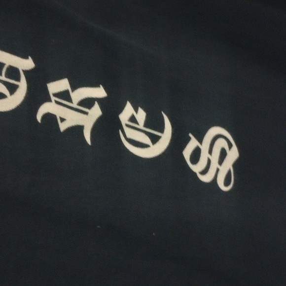 Pleasures Sorrow Embroidered Neckline Black Heavyweight Tee - Picture 10 of 13